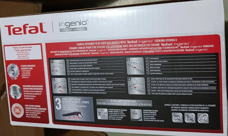 Набор посуды Tefal Ingenio 8 предметов, новый, нержавейка. — фото 7