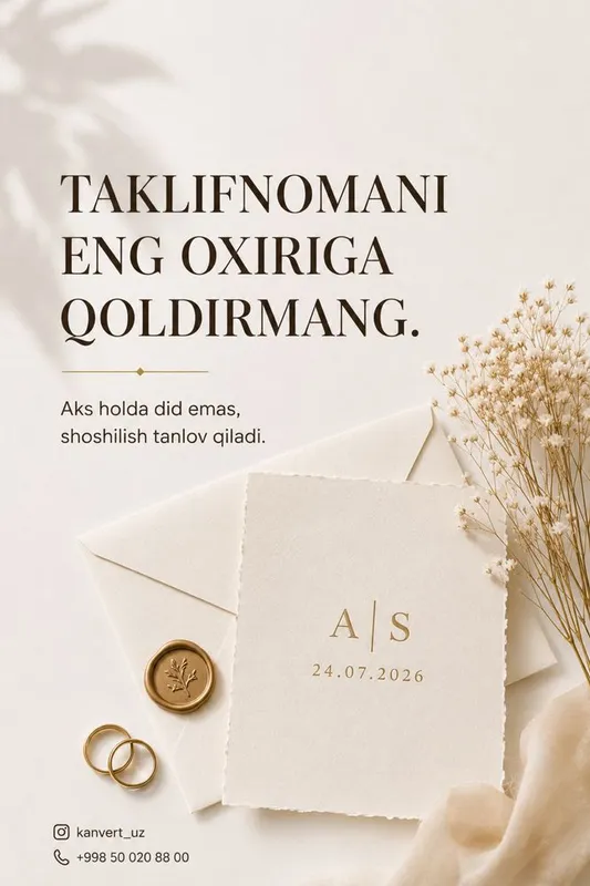 Har qanday tadbir uchun taklifnomalar 1
