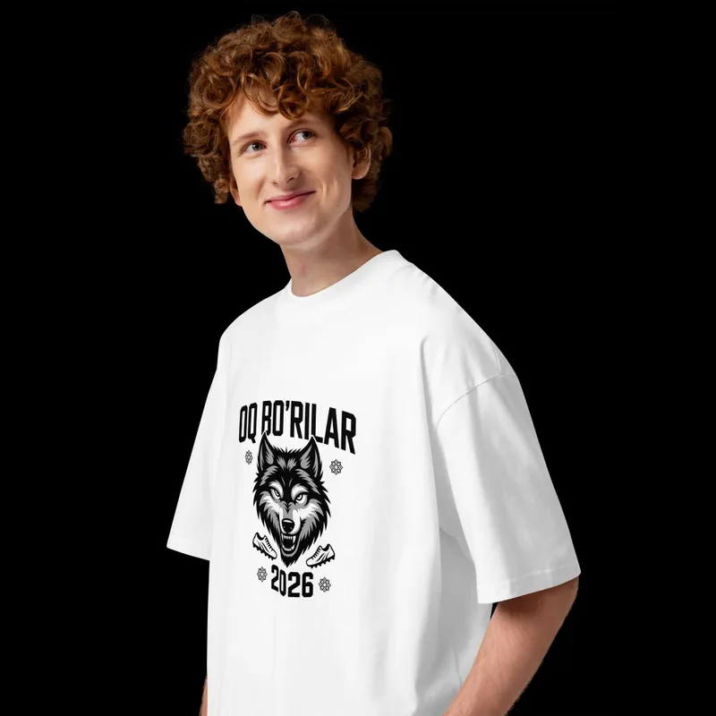 OQ BO'RILAR — Premium Oversized Futbolka