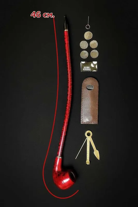 Длинная Курительная Трубка Churchwarden. 46 см. Подарочный Комплект. — фото 2