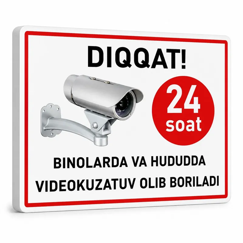 Табличка «Ведётся видеонаблюдение» 40×20 см