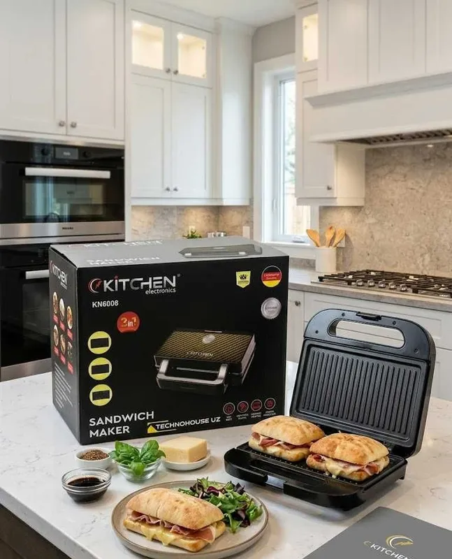 3 tasi 1 da: sendvich tayyorlagich / vafli pishirgich / mini-gril Kitchen 2
