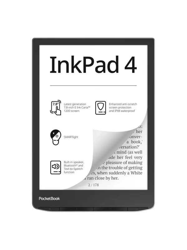 Электронная книга PocketBook 7.8" E Ink, сенсорная, водонепроницаемая — фото 5