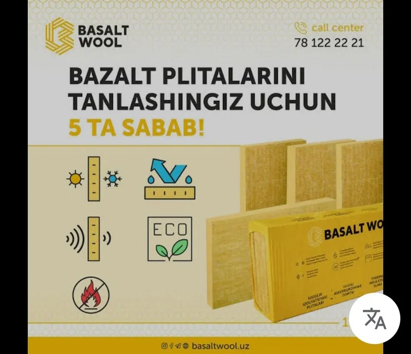 BAZALT, penopleks maxsulotlari