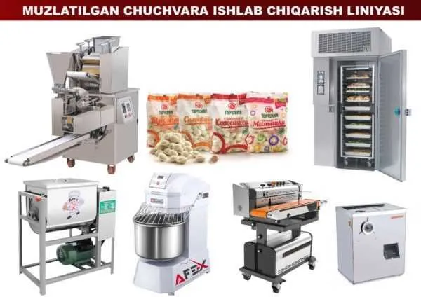 Muzlatilgan chuchvara ishlab chiqarish liniyasi 3 Muzlatilgan chuchvara ishlab chiqarish liniyasi 3
