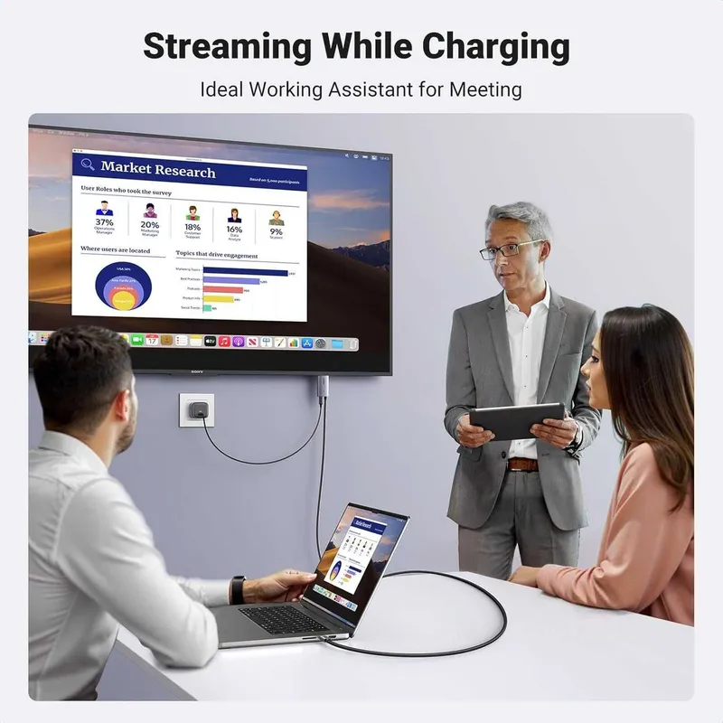 Новинка! Переходник кабель Ugreen USB Type-C to HDMI 4K60Hz с PD 100W — фото 2