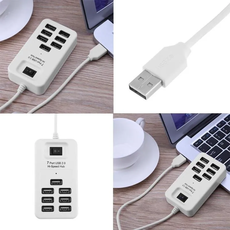 Разветвитель USB на 7 портов — для мышки, флешек и клавиатуры