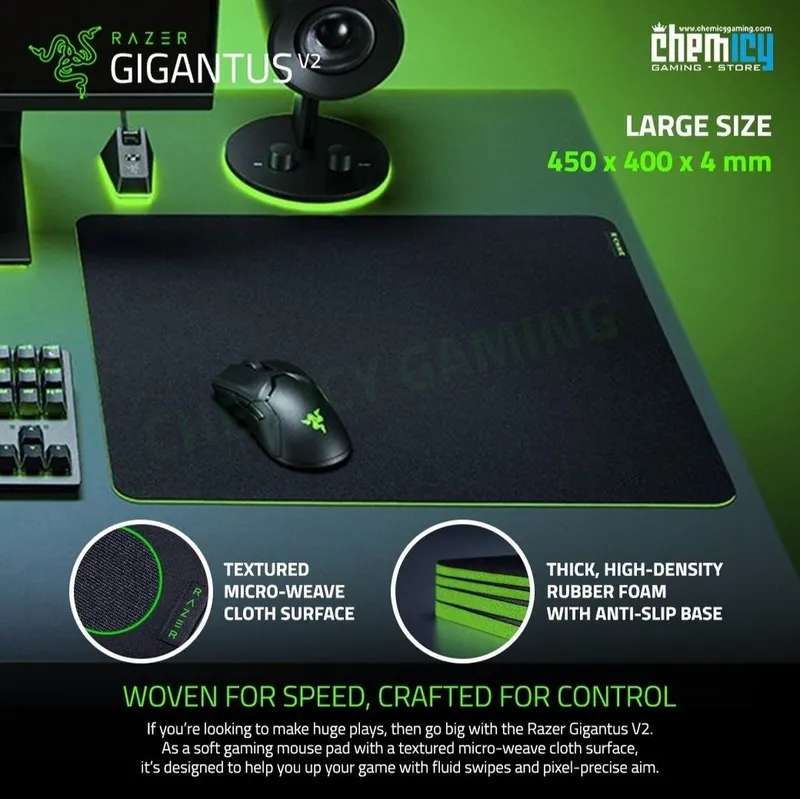 Razer Gigantus V2 Large Коврик СКИДКА (размер 450×400×4мм)