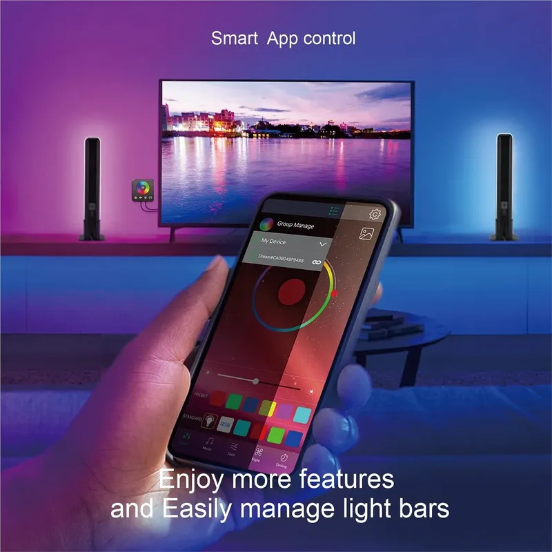 Умный светодиодный светильник usb rgb led bar lamp 5