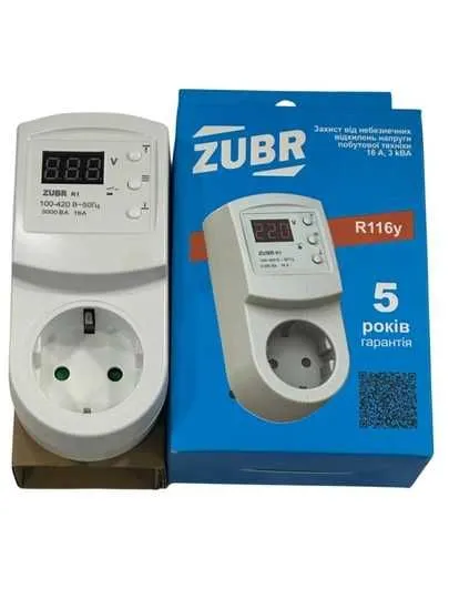 Реле напряжения ZUBR R116y, розеточный
