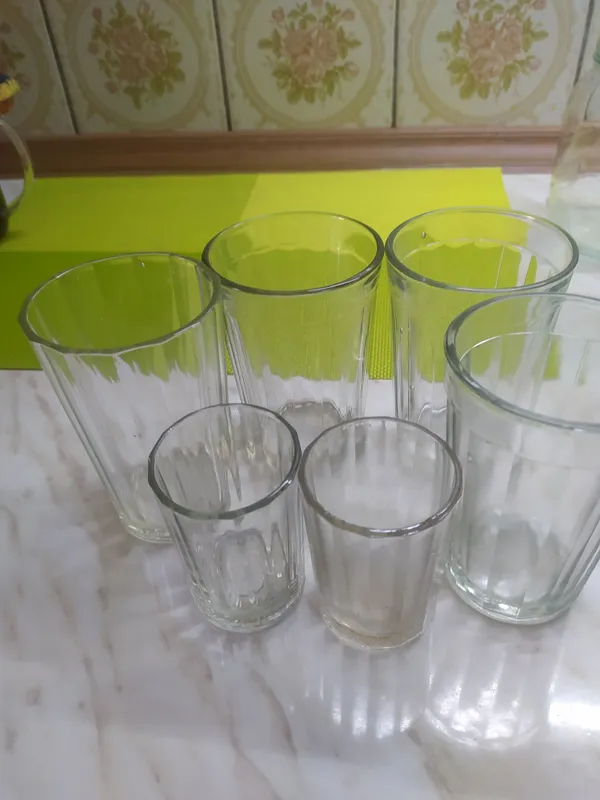 Советские граненные стаканы.