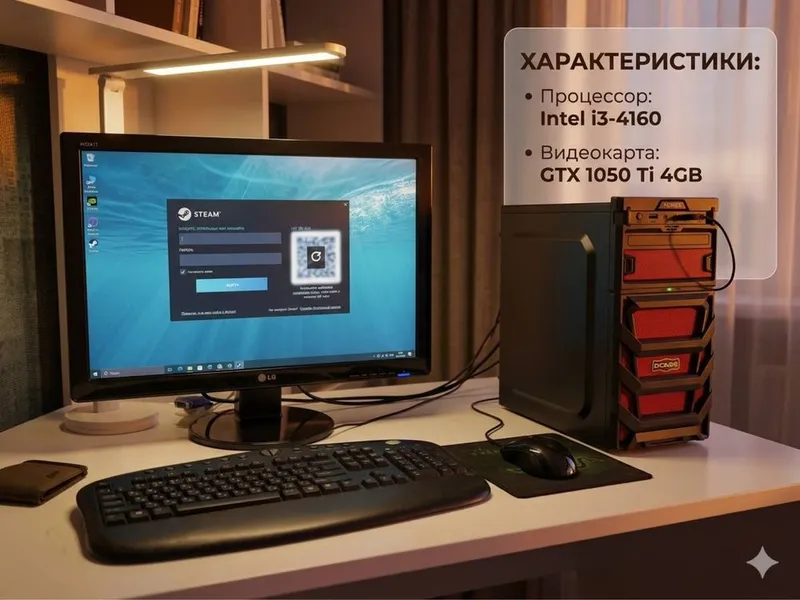 Игровой ПК начального уровня (Intel i3 / GTX 1050 Ti 4GB / 16GB) 1 Игровой ПК начального уровня (Intel i3 / GTX 1050 Ti 4GB / 16GB) 1