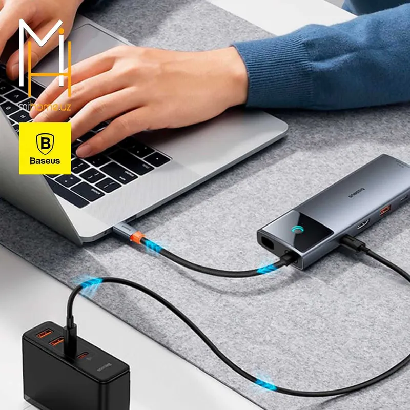 Baseus USB HUB 10 в 1 (BS-OH084) — фото 4