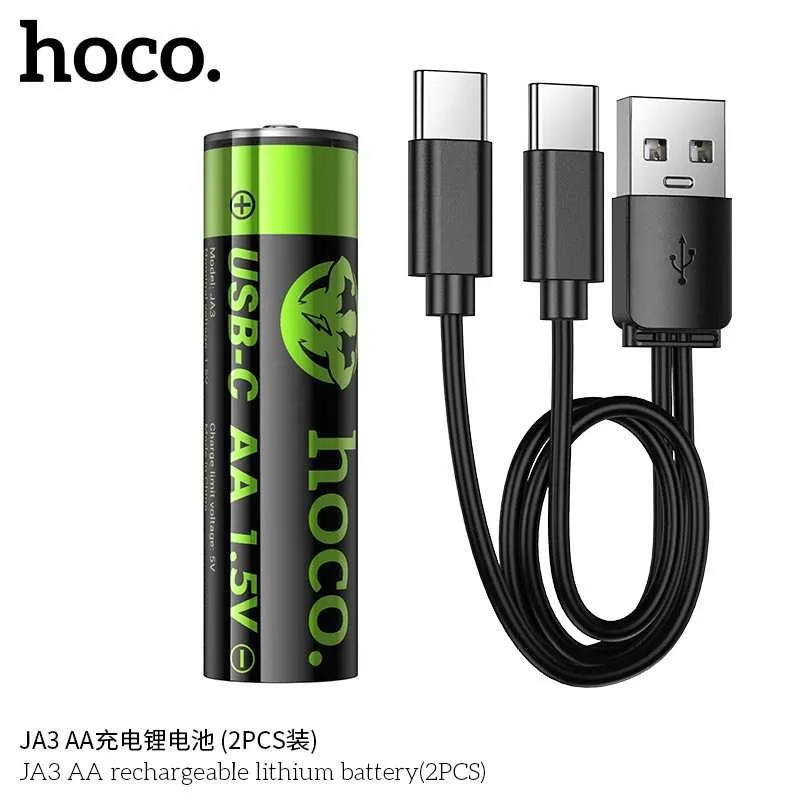 Hoco JA3 JA4 перезаряжаемые литиевые AA-батарейки Rechargeable Battery