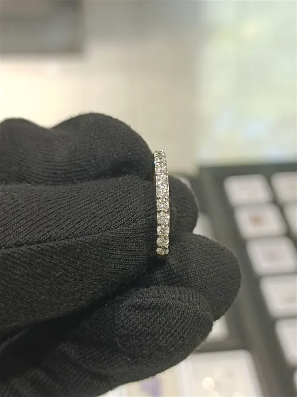 Sariq tilla 585 proʻba Brilliant,Lab diamond 3