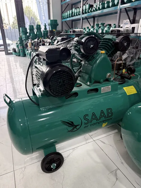 100L воздушный поршневой компрессор 220В 2.2 кВт SAAB оригинал kompres — фото 1