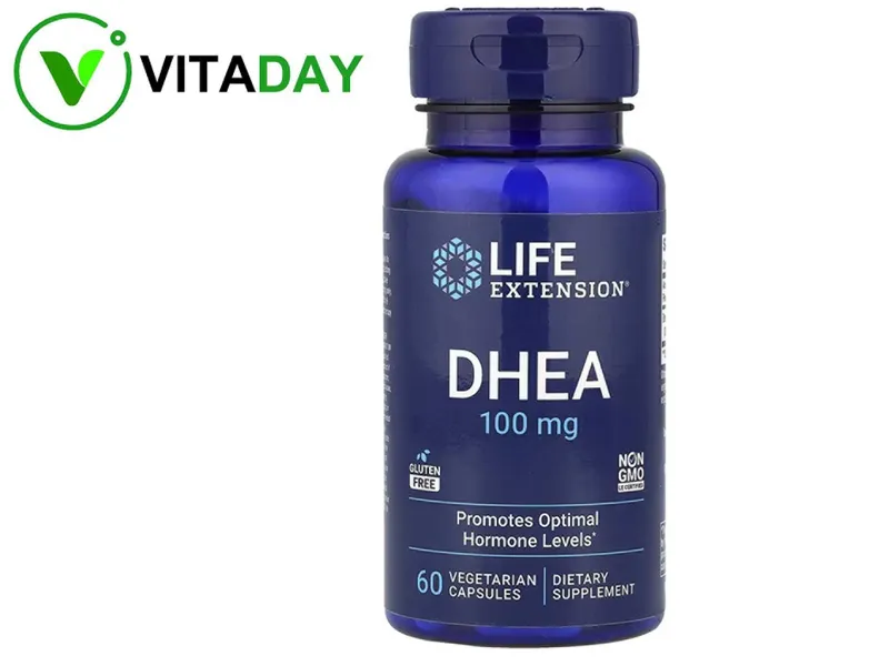 Life Extension DHEA ДГЭА 100 мг 60 вегетарианских капсул