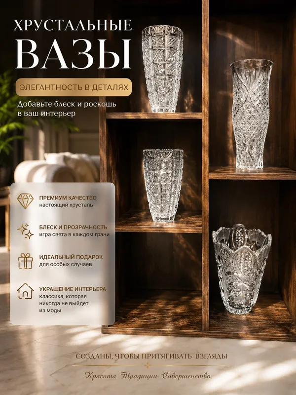 Хрустальная ваза