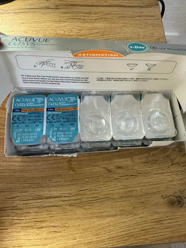 Продаются Астигматические однодневные контактные линзы Acuvue oasys — фото 1