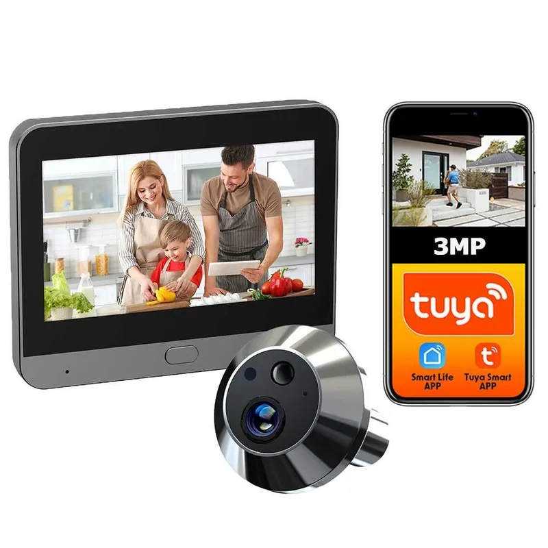Nova RH-PD10 5000 мАч WiFi глазок, дверной домофон 3MP HD 4 Nova RH-PD10 5000 мАч WiFi глазок, дверной домофон 3MP HD 4