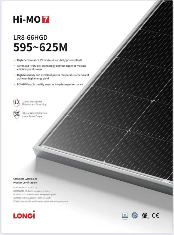 солнечный панел Longi HiMo7 615w 620w