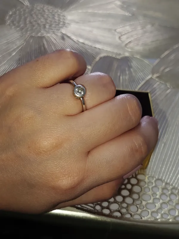 Серебренное кольцо рыбый глаз 925 пробв