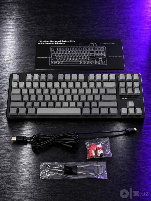 AULA F87 PRO беспроводная механическая игровая клавиатура 3 AULA F87 PRO беспроводная механическая игровая клавиатура 3