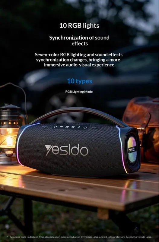 Портативная колонка Yesido YSW45 / YSW46 с караоке и RGB 120вт/220вт — фото 1