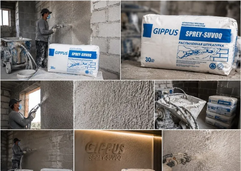Sprey gips suvoq, devor tekislash, sifatli suvoq 3 Sprey gips suvoq, devor tekislash, sifatli suvoq 3