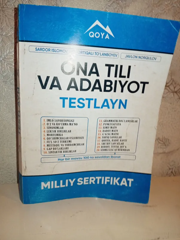 kitob ona tili va dabiyot testlayn 1