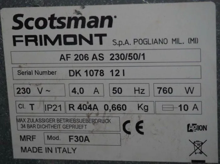 Льдогенератор SCOTSMAN ACM 206 AS б/у — фото 1
