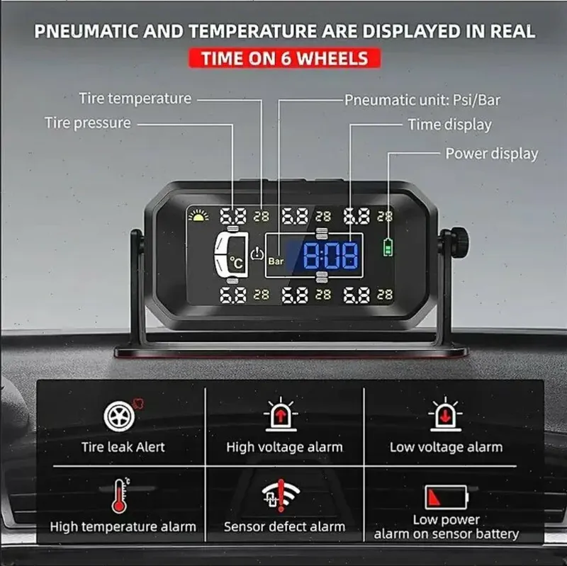 Yuk mashinalari uchun shinalar bosimini nazorat qilish tizimi TPMS 5