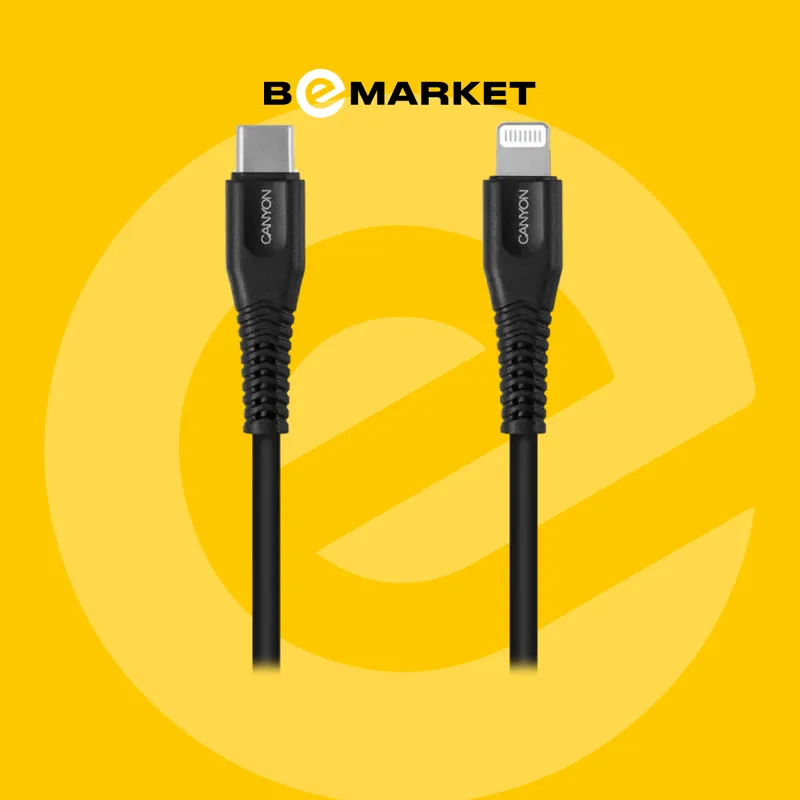 Кабель Canyon CNS-MFIC4B Type-C Lighiting Black 2 Кабель Canyon CNS-MFIC4B Type-C Lighiting Black 2