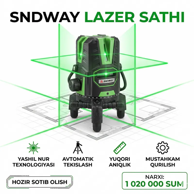 Laser Level H‑D651G — lazer darajasi
