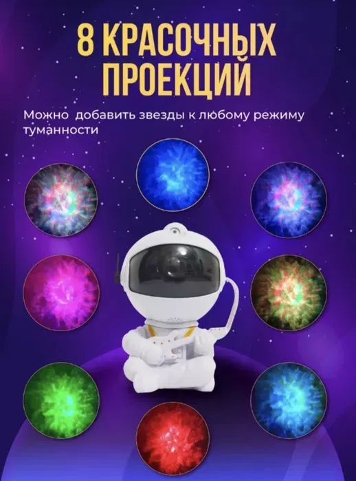 Ночник-проектор в виде космонавта — фото 1