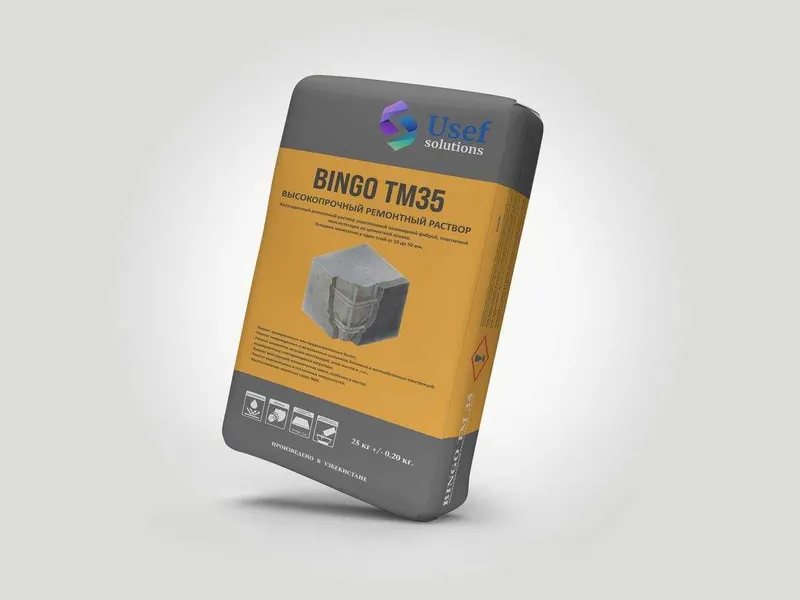 BINGO TM35 (Temir-Beton Uchun Yuqori Mustahkam Remont Qorishmasi) — фото 3