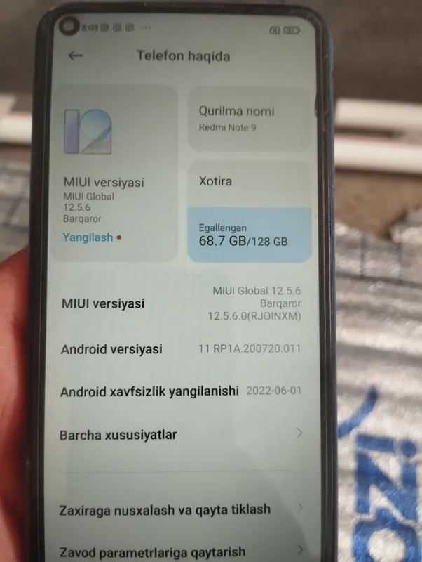 Redmi Note 9, память 128 ГБ 1 Redmi Note 9, память 128 ГБ 1
