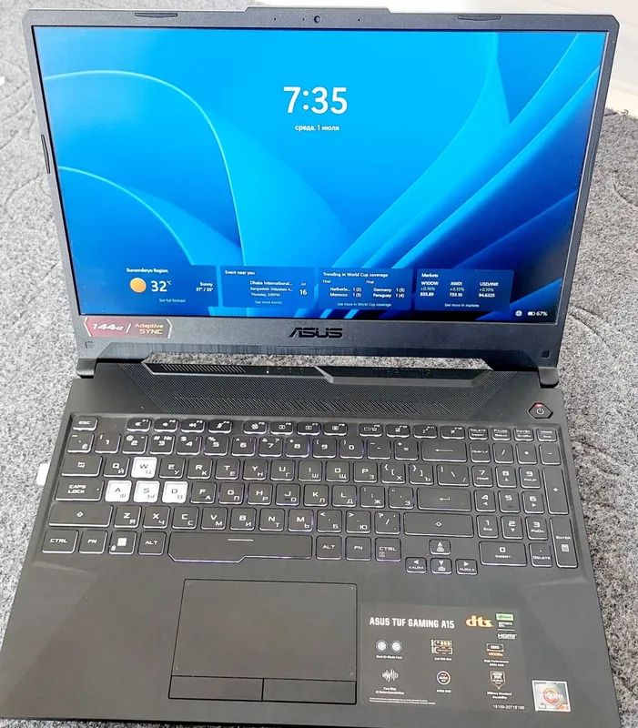 ASUS TUF Gaming A15 RTX 3050 / FHD 144Hz / Ryzen 7 / Noutbuk 1
