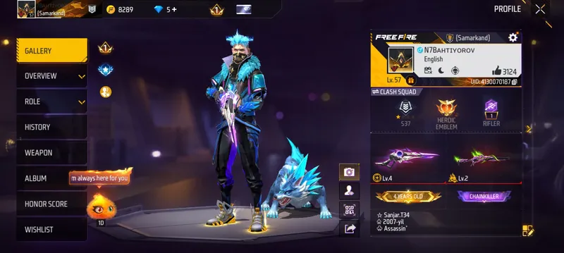 Free fire Account