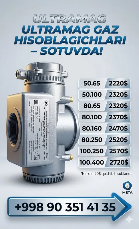 Ultramag va gaz uskunalari sotuvda