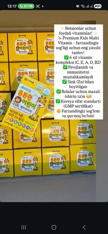 Bolalar uchun vitamin