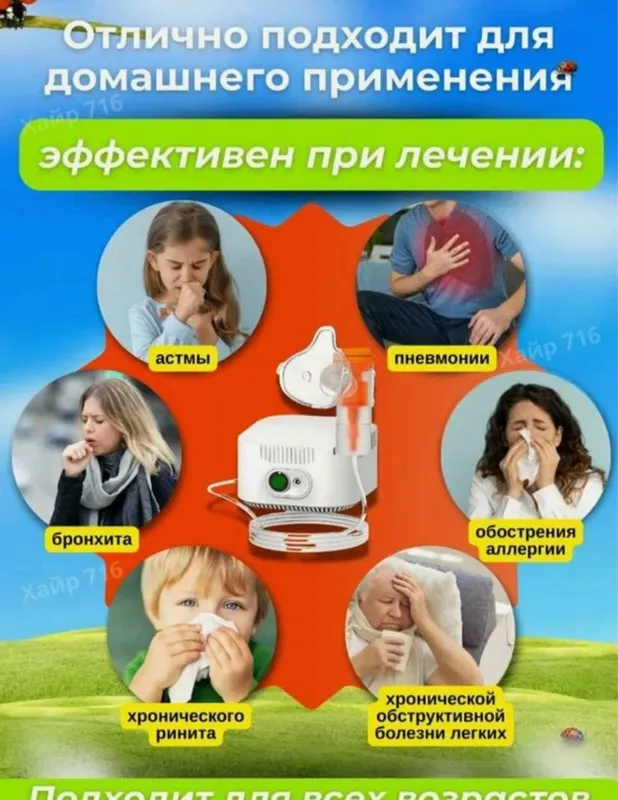 Ingalator Ингалятор небулайзер компрессорный для детей и взрослых — фото 4