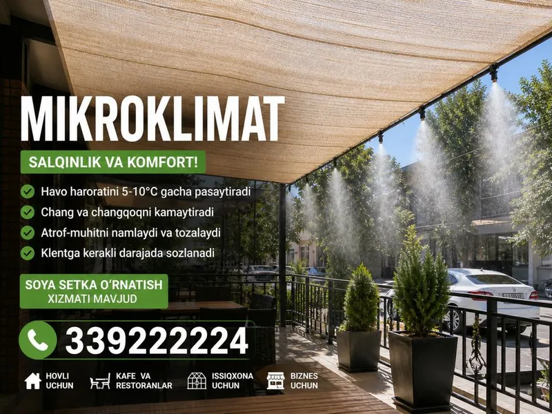 Mikroklimat va setka ustanovka