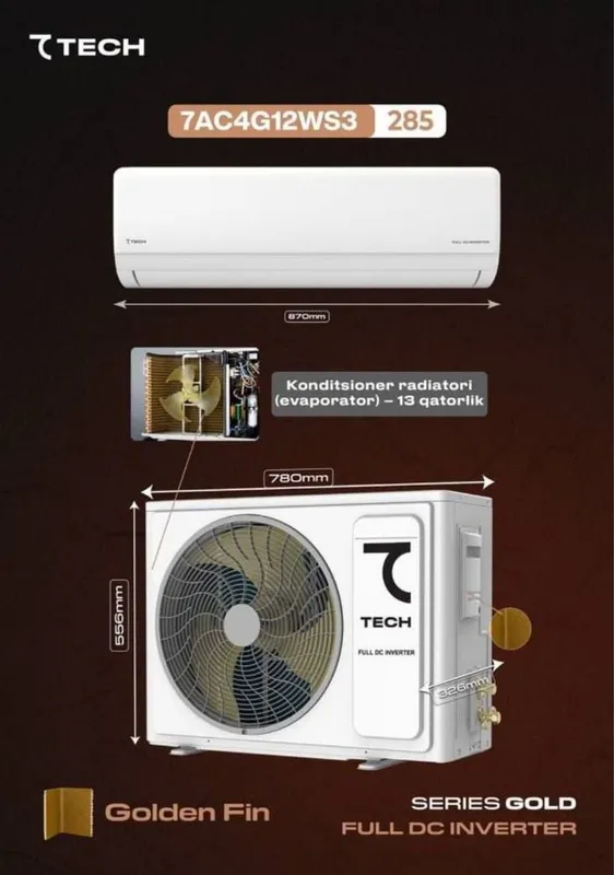 Кондиционер 7Tech 12 Full Dc Inverter Гарантия есть Доставка бесплатно — фото 2