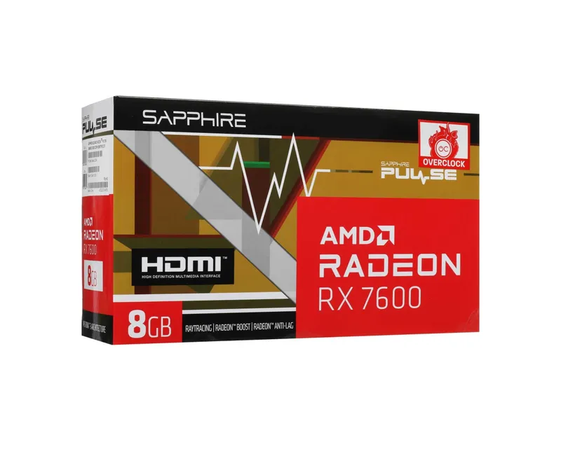 - Видеокарта Sapphire Pulse AMD Radeon RX 7600 GAMING OC 8GB GDDR6 4 - Видеокарта Sapphire Pulse AMD Radeon RX 7600 GAMING OC 8GB GDDR6 4