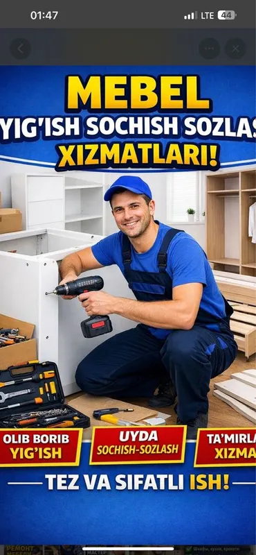 Mebel yeg’ish sochish tamirlash xizmatlari Mebel yeg’ish sochish tamirlash xizmatlari