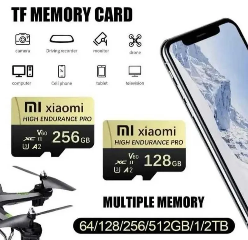 Micro SD 64/128/256/512 GB , 1/2TB MI fleshka Chip