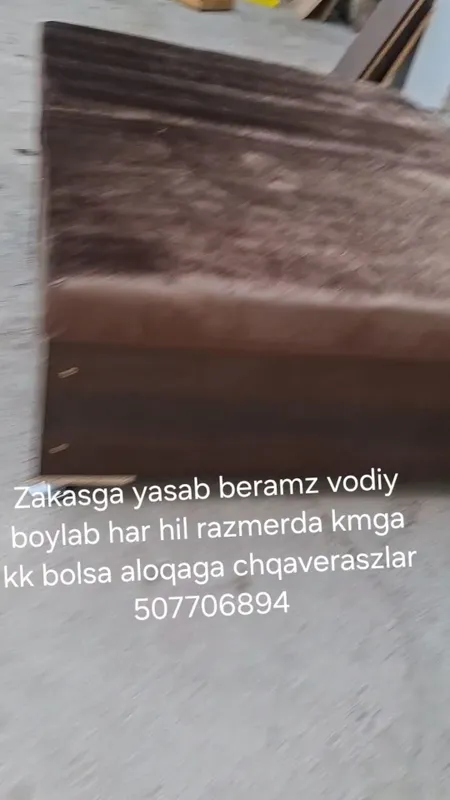 Zakasga xar hil razmerda divan