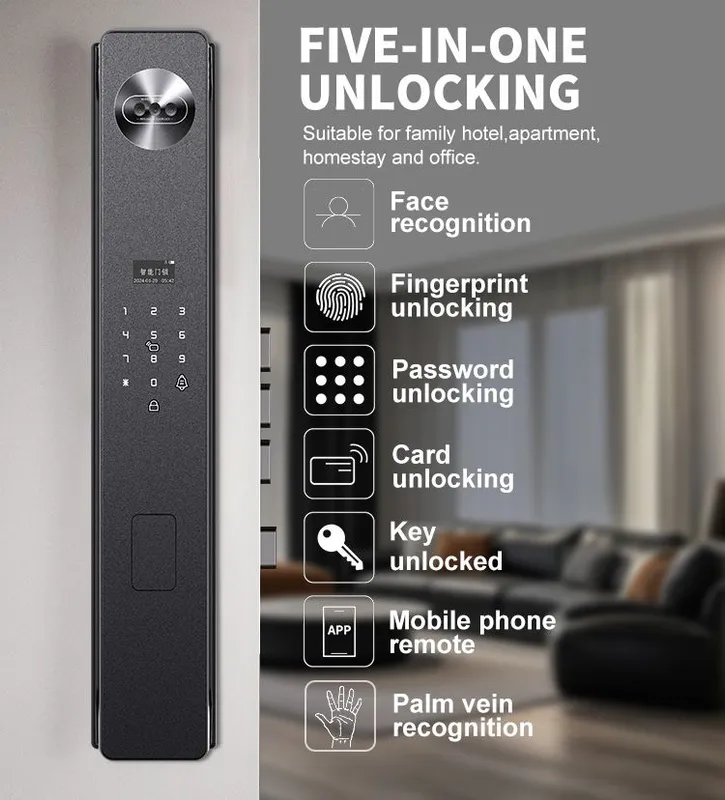 Умный замок, Электронный замок, Для любой двери, Smart lock, Face id 1 Умный замок, Электронный замок, Для любой двери, Smart lock, Face id 1