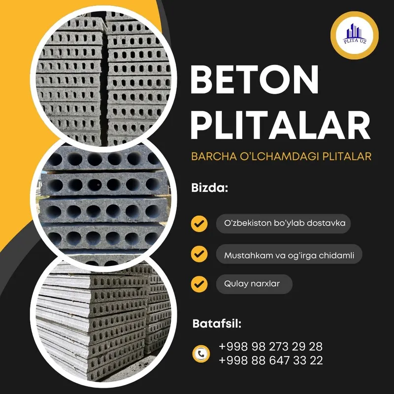 Бетонные плиты | перекрытия | Бетон плита | Beton plita | Toshkent-9